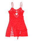SUBBLIME - 954208 BABYDOLL IN PIZZO CON SPALLINE REGOLABILI ROSSO S/M - SUBBLIME BABYDOLLS - Intimo per le occasioni speciali | The Game Lingerie