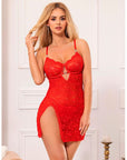 SUBBLIME - 954208 BABYDOLL IN PIZZO CON SPALLINE REGOLABILI ROSSO S/M - SUBBLIME BABYDOLLS - Intimo per le occasioni speciali | The Game Lingerie