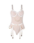 SUBBLIME - 954284 BODY CON CATENE + CINTURA GIACCHE BIANCO S/M - SUBBLIME BODIES - Intimo per le occasioni speciali | The Game Lingerie