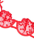 SUBBLIME - 954321 REGGISENO + PERIZOMA + CINTURA CON STAMPA A CUORE ROSSO S/M - SUBBLIME SETS - Intimo per le occasioni speciali | The Game Lingerie