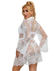 SUBBLIME - 954376 CAMICIA DA NOTTE MANICA LUNGA CON DISEGNO FLOREALE BIANCO L/XL - SUBBLIME BABYDOLLS - Intimo per le occasioni speciali | The Game Lingerie
