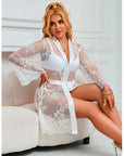 SUBBLIME - 954376 CAMICIA DA NOTTE MANICA LUNGA CON DISEGNO FLOREALE BIANCO L/XL - SUBBLIME BABYDOLLS - Intimo per le occasioni speciali | The Game Lingerie