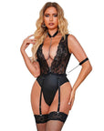 SUBBLIME - 954383 BODY SEXY CON CINTURA REGGICALZE NERO S/M - SUBBLIME BODYSTOCKINGS - Intimo per le occasioni speciali | The Game Lingerie