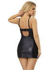 SUBBLIME - 957537 ABITO IN PELLE CON PIZZO FLOREALE NERO L/XL - SUBBLIME DRESSES - Intimo per le occasioni speciali | The Game Lingerie