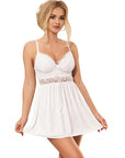 SUBBLIME - BABYDOLL SCOLLO V CON DETTAGLIO FIOCCO BIANCO S/M - SUBBLIME BABYDOLLS - Intimo per le occasioni speciali | The Game Lingerie