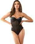 SUBBLIME - BODY CON BRETELLE A CATENA NERA S/M - SUBBLIME BODIES - Intimo per le occasioni speciali | The Game Lingerie