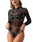 SUBBLIME - IMBRACATURA COMPLETA CON CATENA A STELLA ??DETTAGLIO TAGLIA UNICA - SUBBLIME FETISH - Intimo per le occasioni speciali | The Game Lingerie