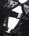 SUBBLIME - ORSACCHIOTTO CON GIARRETTIERA CON DETTAGLIO IN PIZZO E STRISCE NERO S/M - SUBBLIME BODIES - Intimo per le occasioni speciali | The Game Lingerie