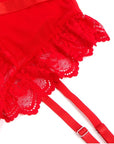 SUBBLIME - ORSACCHIOTTO CON GIARRETTIERA CON DETTAGLIO IN PIZZO E STRISCE ROSSO S/M - SUBBLIME BODIES - Intimo per le occasioni speciali | The Game Lingerie