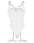 SUBBLIME - ORSACCHIOTTO CON REGGERA DETTAGLIO PETTO BIANCO S/M - SUBBLIME BODIES - Intimo per le occasioni speciali | The Game Lingerie