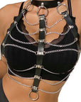 SUBBLIME - PETTORALE CATENE IN PELLE NERA TAGLIA UNICA - SUBBLIME FETISH - Intimo per le occasioni speciali | The Game Lingerie