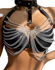 SUBBLIME - PETTORINA CON CATENE AD ANELLI GRANDI TAGLIA UNICA - SUBBLIME FETISH - Intimo per le occasioni speciali | The Game Lingerie