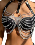 SUBBLIME - PETTORINA CON CATENE AD ANELLI GRANDI TAGLIA UNICA - SUBBLIME FETISH - Intimo per le occasioni speciali | The Game Lingerie