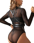 SUBBLIME - PETTORINA CON CINGHIE E CATENA DETTAGLI TAGLIA UNICA - SUBBLIME FETISH - Intimo per le occasioni speciali | The Game Lingerie