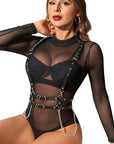 SUBBLIME - PETTORINA CON CINGHIE E CATENA DETTAGLI TAGLIA UNICA - SUBBLIME FETISH - Intimo per le occasioni speciali | The Game Lingerie
