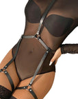 SUBBLIME - PETTORINA IN CUOIO NERA TAGLIA UNICA - SUBBLIME FETISH - Intimo per le occasioni speciali | The Game Lingerie