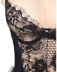 SUBBLIME - QUEEN PLUS PIZZO FLOREALE E TEDDY NERO CON FRANGE - SUBBLIME QUEEN PLUS SIZE - Intimo per le occasioni speciali | The Game Lingerie