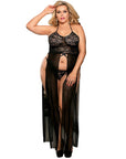 SUBBLIME - QUEEN PLUS SET TOP E PERIZOMA NERO - SUBBLIME QUEEN PLUS SIZE - Intimo per le occasioni speciali | The Game Lingerie