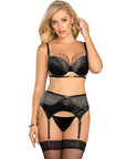 SUBBLIME - SET 3 PEZZI REGGISENO + PERIZOMA + REGGISENO IN PIZZO NERO S/M - SUBBLIME SETS - Intimo per le occasioni speciali | The Game Lingerie