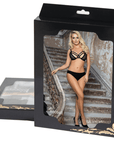 SUBBLIME - SET DUE PEZZI DI REGGISENO TRASPARENTE E STRISCE S/M - SUBBLIME SETS - Intimo per le occasioni speciali | The Game Lingerie