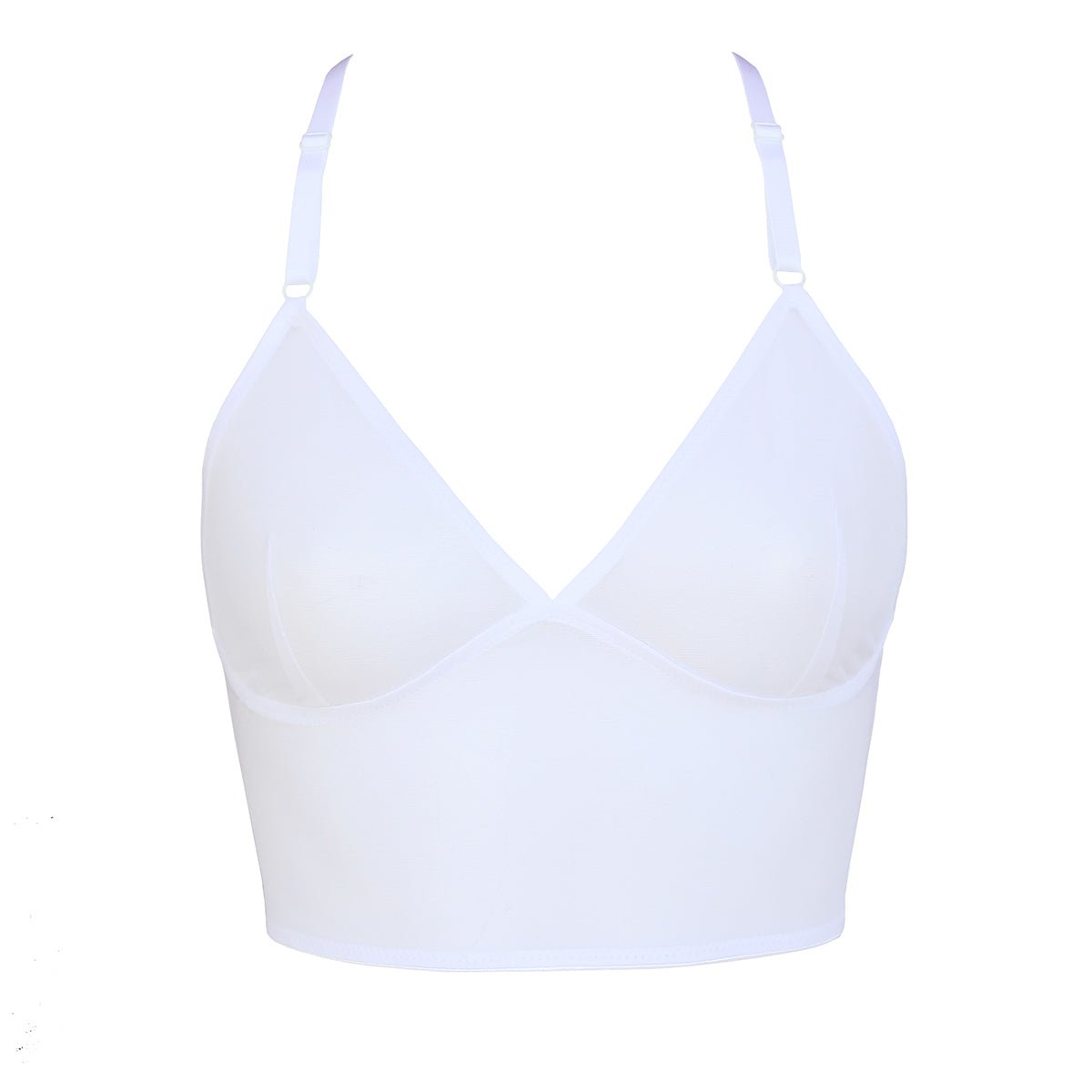 Top a triangolo in rete bianca - Flash You and Me - The Game Lingerie