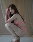 Top a triangolo PEACH in rete color pesca - Flash You and Me - The Game Lingerie