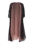 Vestaglia - Kimono Larissa in chiffon nero e rosa - ILONI by DILAN - The Game Lingerie