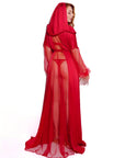 Veste nera o rossa lunga con cappuccio - BÆD STORIES - The Game Lingerie