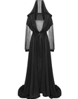 Veste nera o rossa lunga con cappuccio - BÆD STORIES - The Game Lingerie
