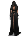 Veste nera o rossa lunga con cappuccio - BÆD STORIES - The Game Lingerie