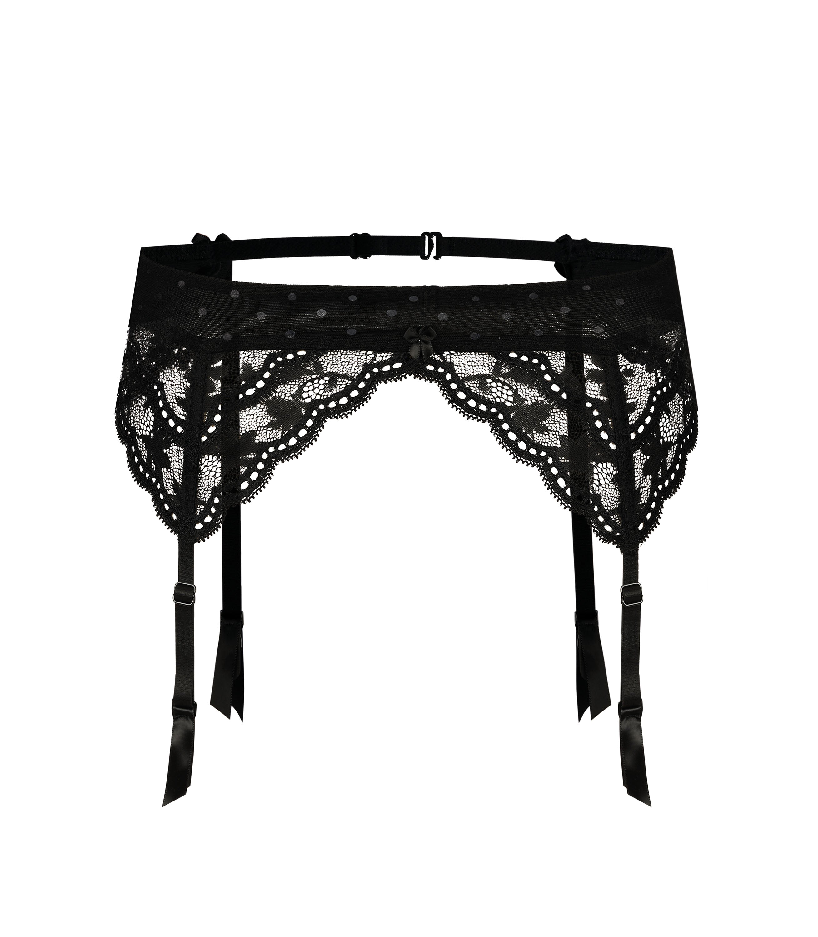 Reggicalze Lagerta in pizzo nero - The Game Lingerie