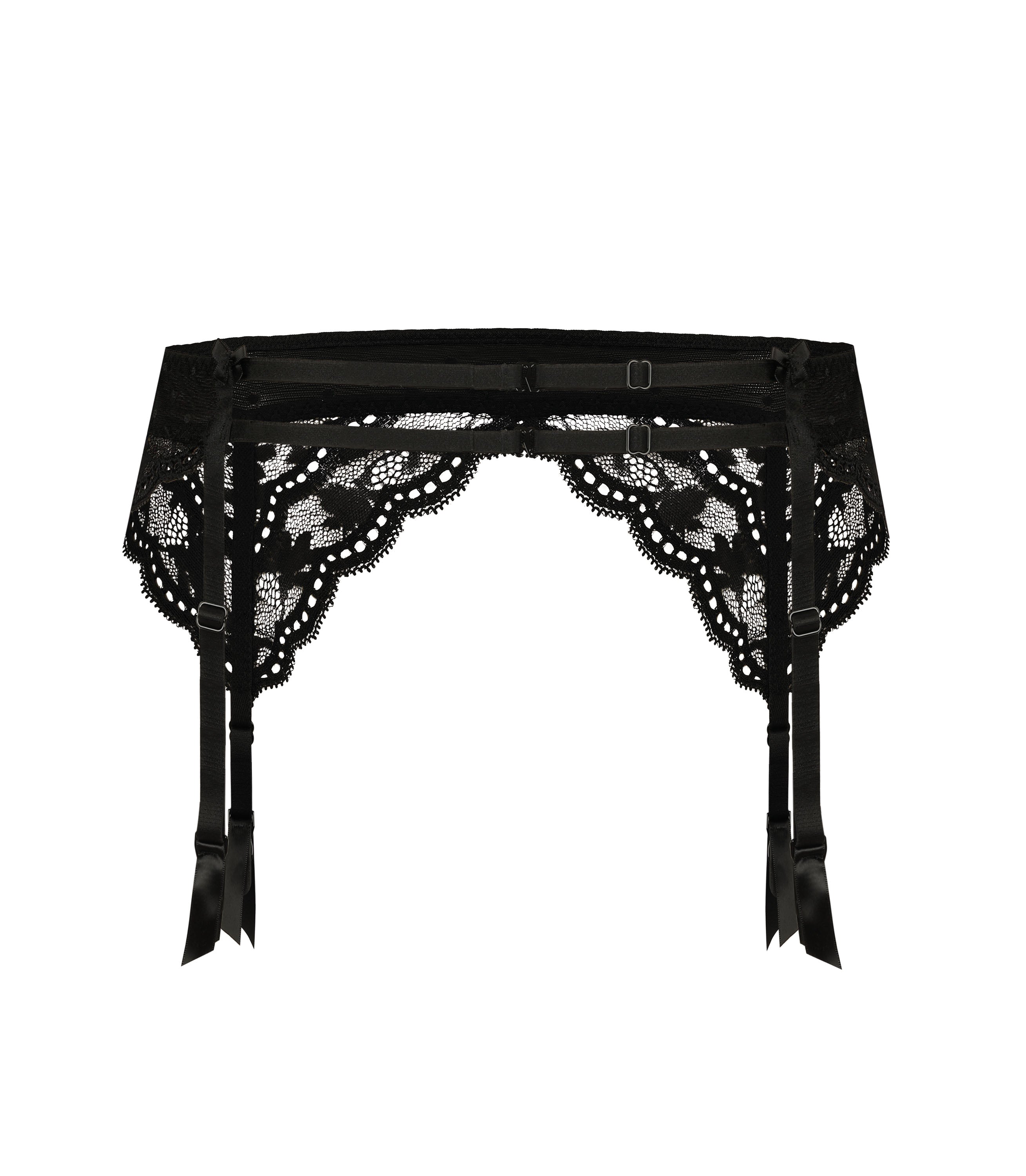 Reggicalze Lagerta in pizzo nero - The Game Lingerie