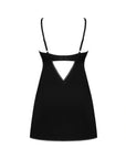 Chemise Nera in Velluto e Rete con Ferretti e Perizoma Rosenty | Obsessive 185990