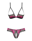 Completo Sexy in Pizzo con Reggiseno e Perizoma Aperti Tulia | Obsessive 147280