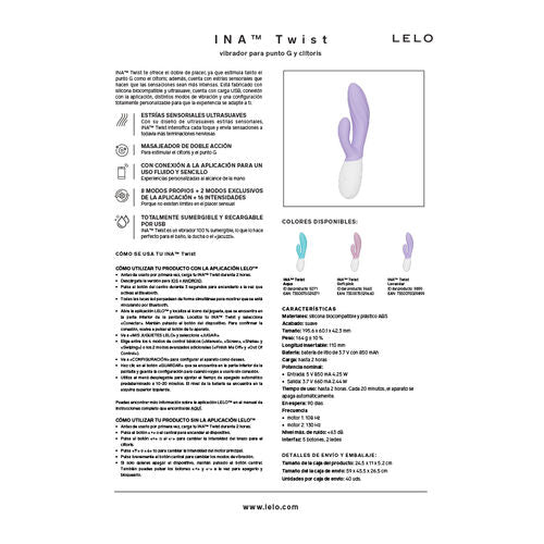 LELO INA TWIST™ – Doppio Vibratore Rabbit per Punto G e Clitoride