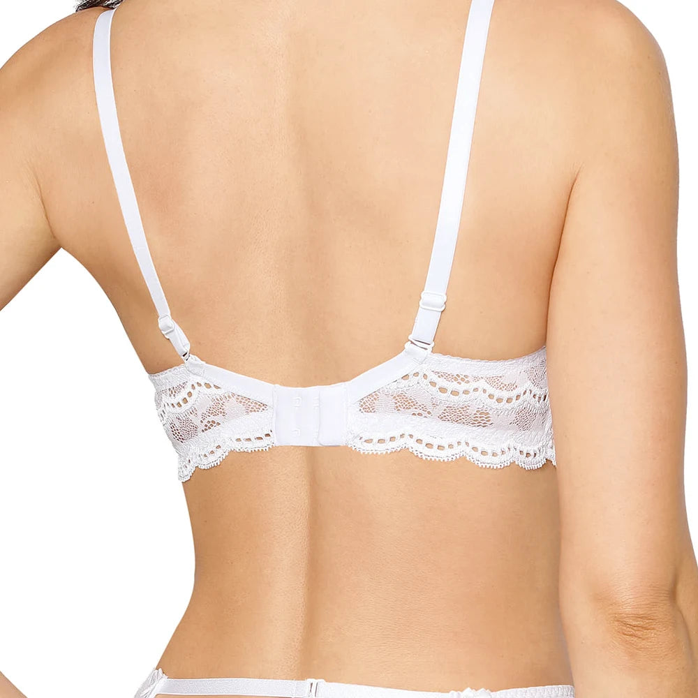 Reggiseno Push Up Lagerta in Pizzo Bianco