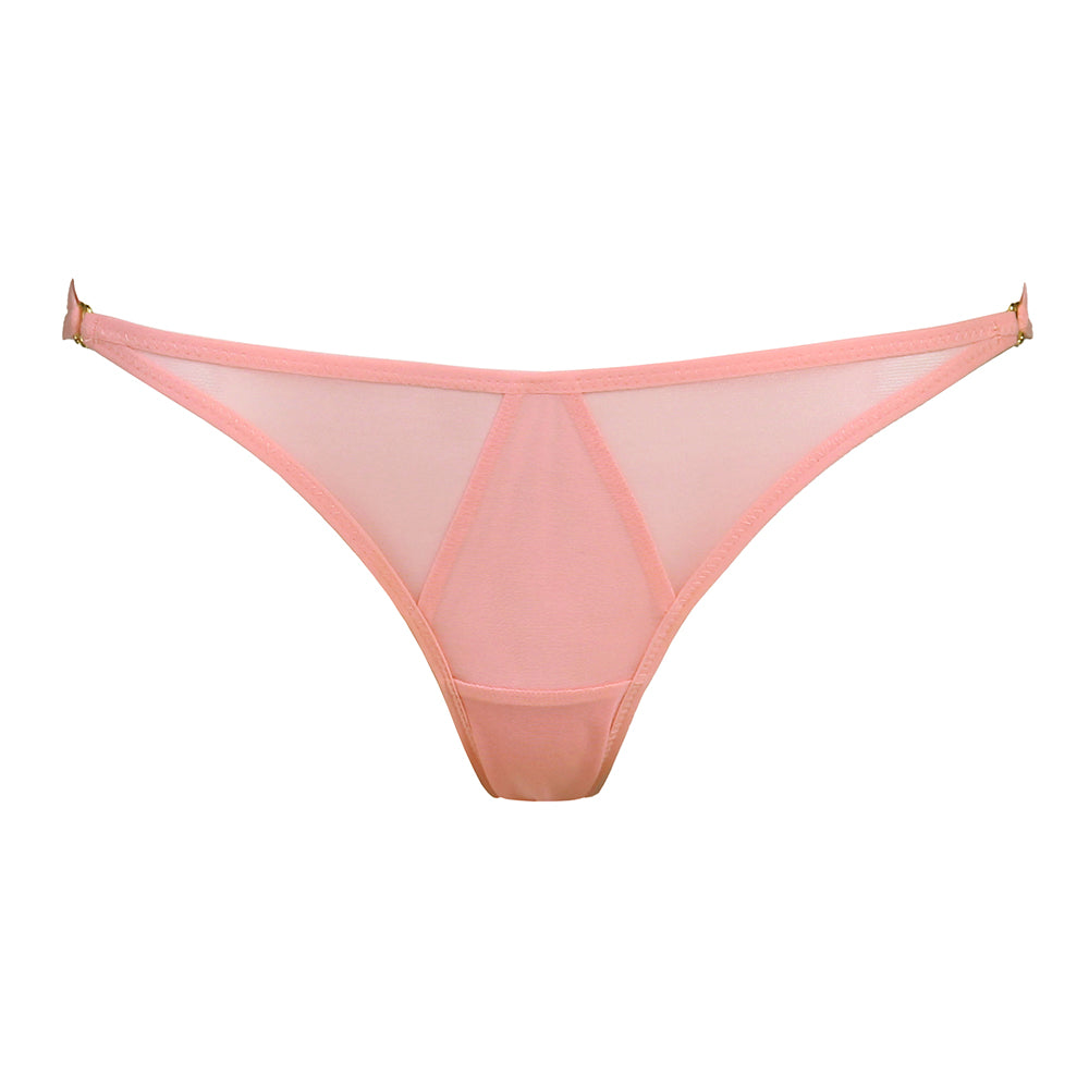 Slip basso PEACH con ganci dorati - The Game Lingerie