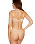 Reggiseno Morbido con Ricami Floreali e Ferretto Pamela Naturale