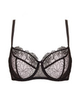 Reggiseno Morbido con Ricami Floreali e Ferretto Pamela Nero