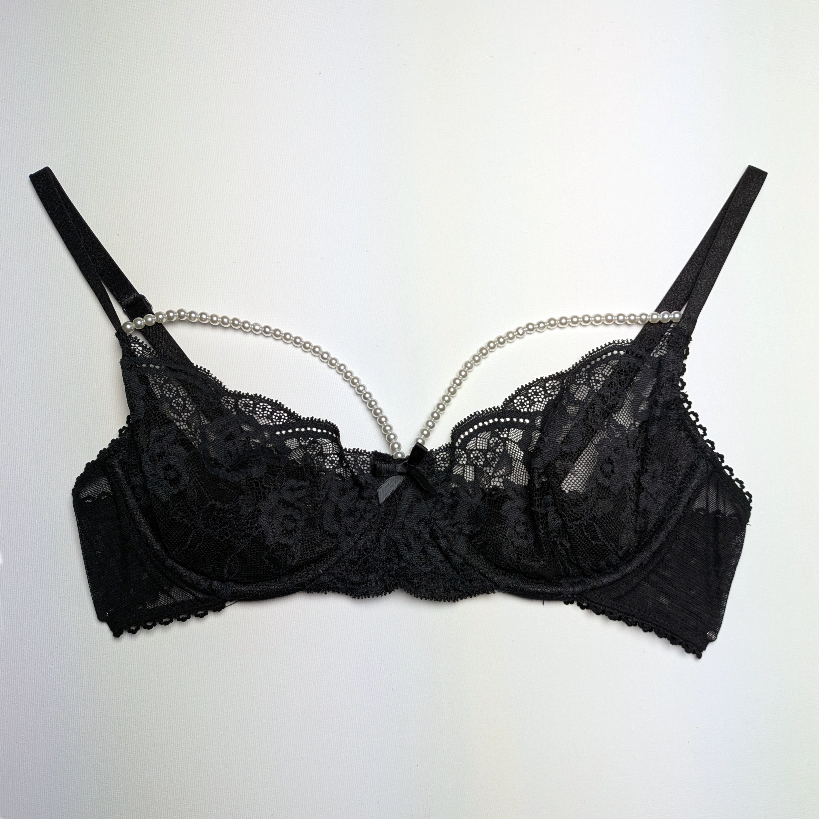 Set reggiseno e perizoma con perle - The Game Lingerie