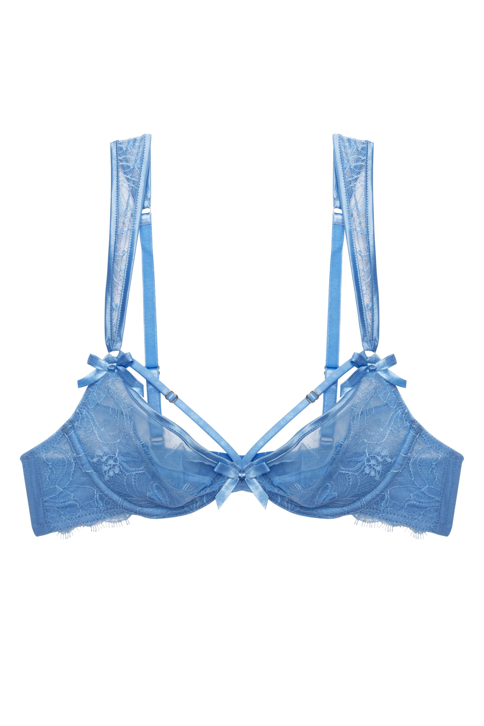 Set completo Fallon Cornflower azzurro fiordaliso - The Game Lingerie