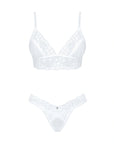 Completo Sexy Bianco in Mesh con Ricami Floreali e Perizoma Heavenlly | Obsessive 180767