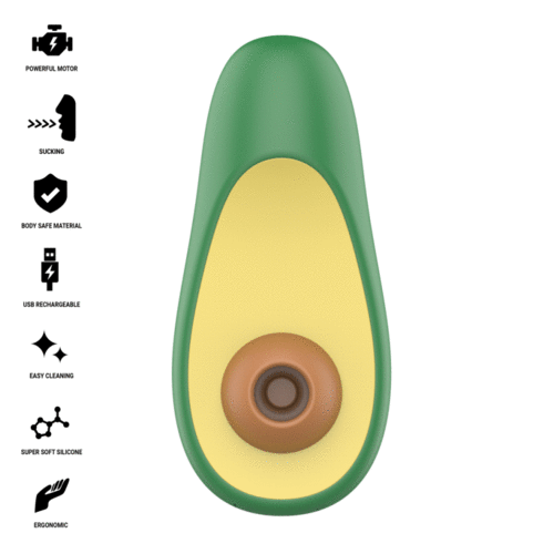 Stimolatore Clitorideo ad Aspirazione e Onde Soniche AVOCADO – WAKI - Intense
