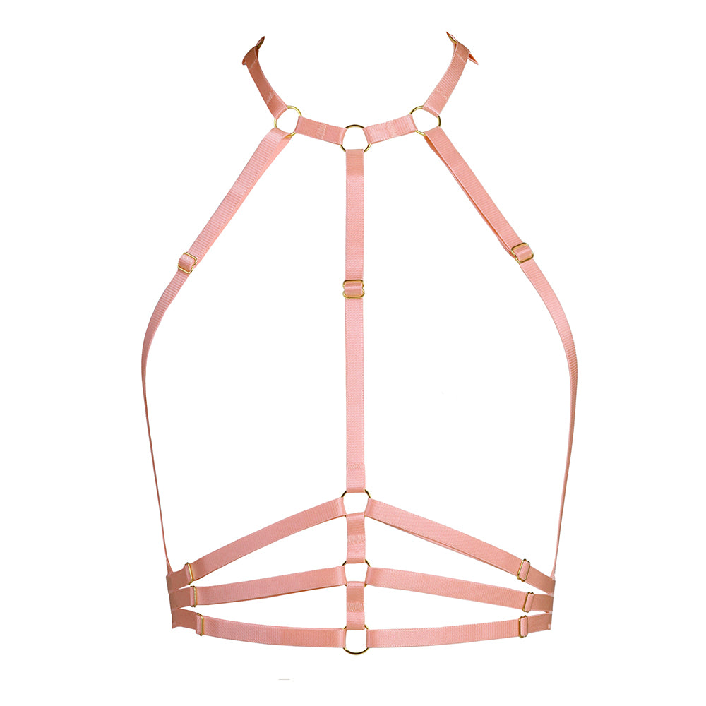 The Samantha Harness in colore pesca - The Game Lingerie