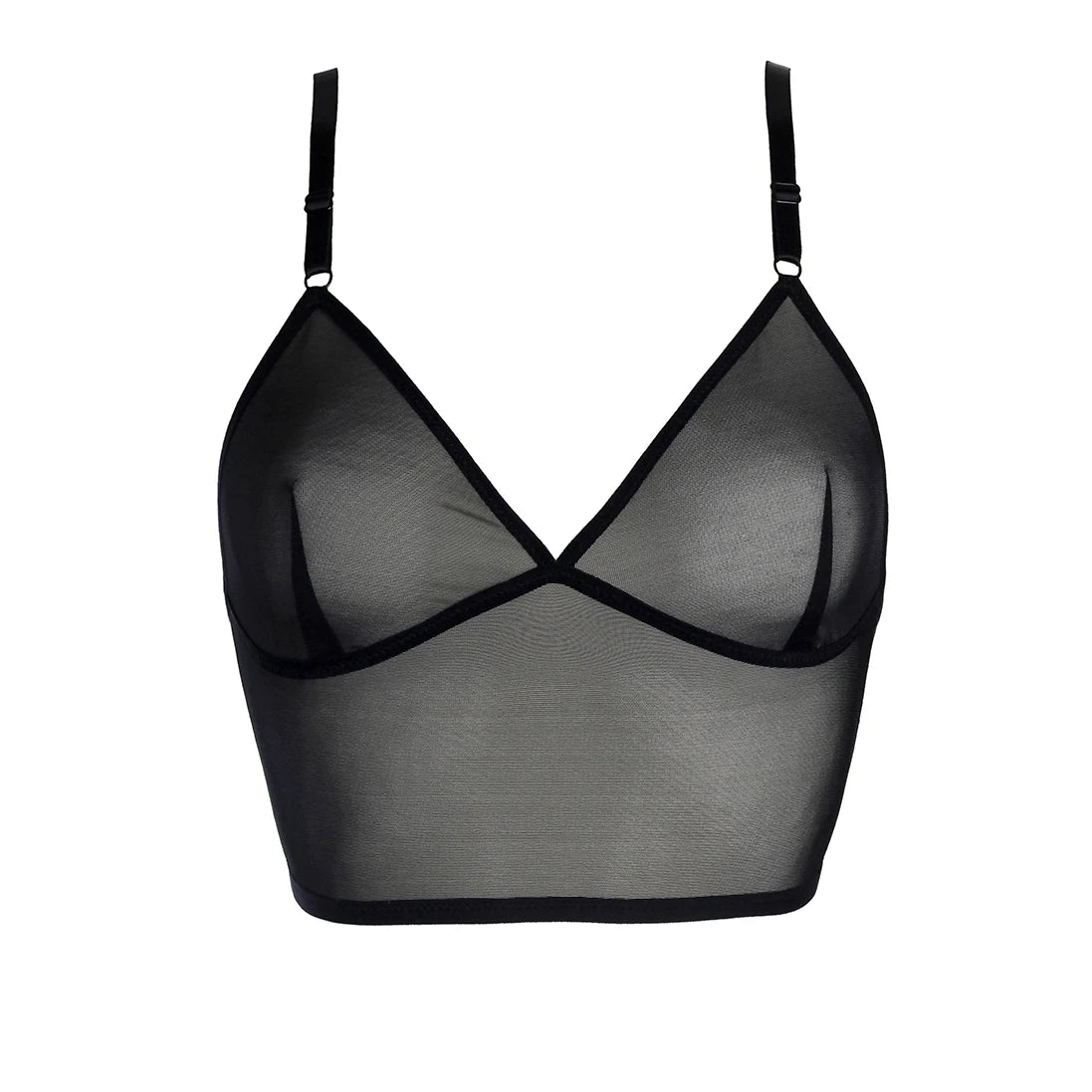 Top a triangolo in rete nera - The Game Lingerie