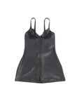 Abito Corto in Ecopelle con Pizzo e Zip Frontale Nero | Subblime - SUBBLIME DRESSES - Intimo per le occasioni speciali | The Game Lingerie