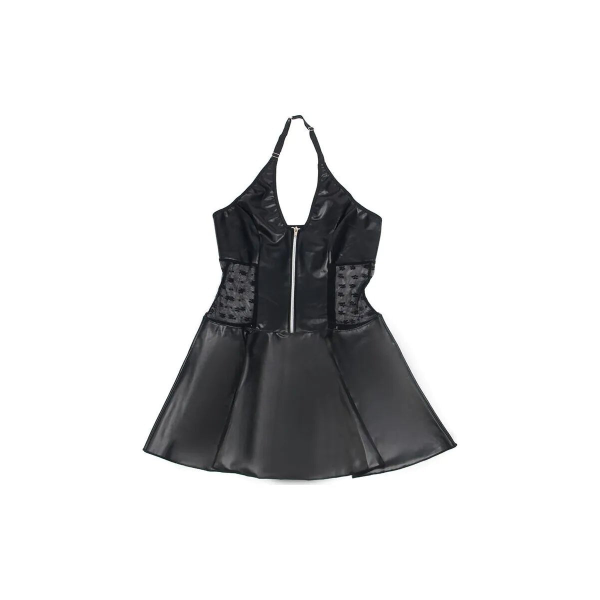 Abito in Ecopelle Nero con Zip e Pizzo | Subblime - SUBBLIME DRESSES - Intimo per le occasioni speciali | The Game Lingerie