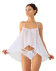 Babydoll in rete bianca - Flash You and Me - The Game Lingerie