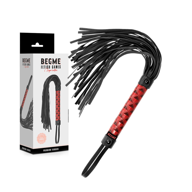 BEGME - FLOGGER IN PELLE VEGANA EDIZIONE ROSSA - BEGME RED EDITION - Intimo per le occasioni speciali | The Game Lingerie