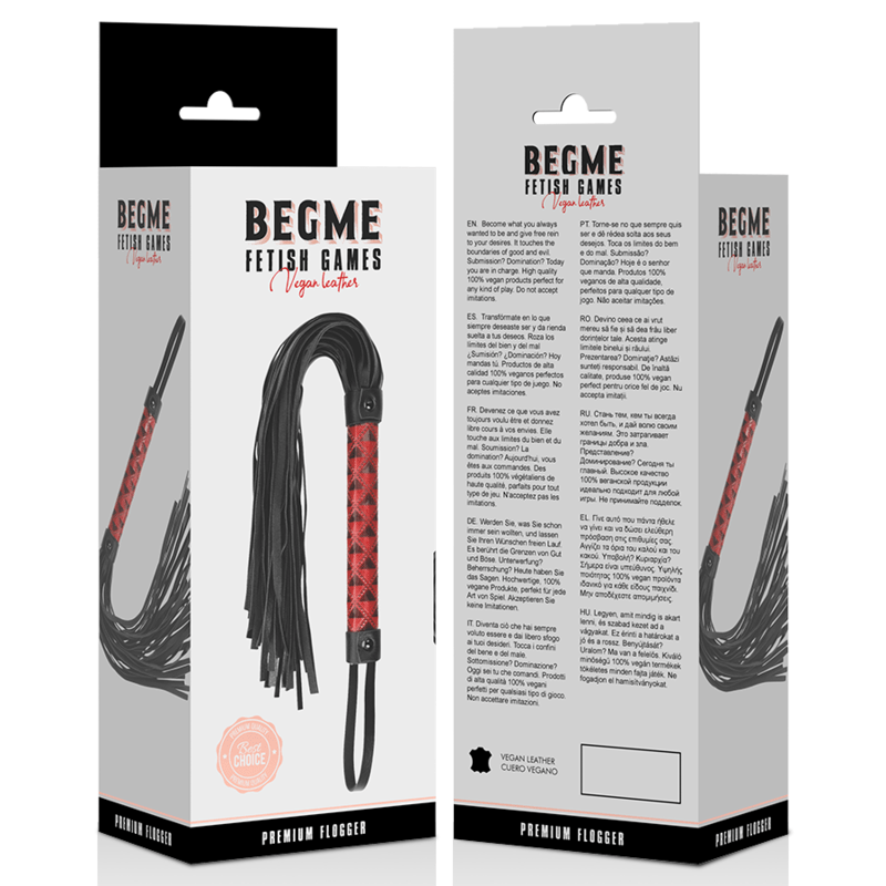 BEGME - FLOGGER IN PELLE VEGANA EDIZIONE ROSSA - BEGME RED EDITION - Intimo per le occasioni speciali | The Game Lingerie